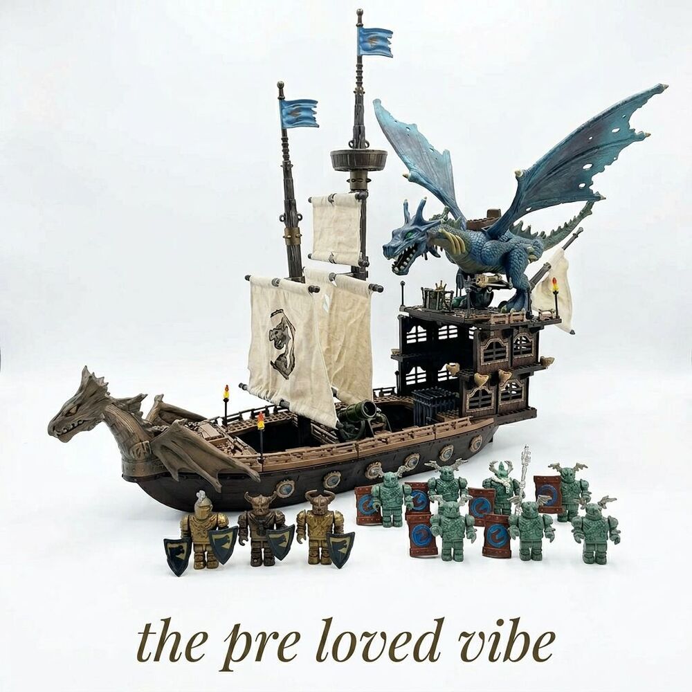 Man O War NORVAGEN DESTROYER Ship Mega  Bloks Dragons 9895 Incomplete
